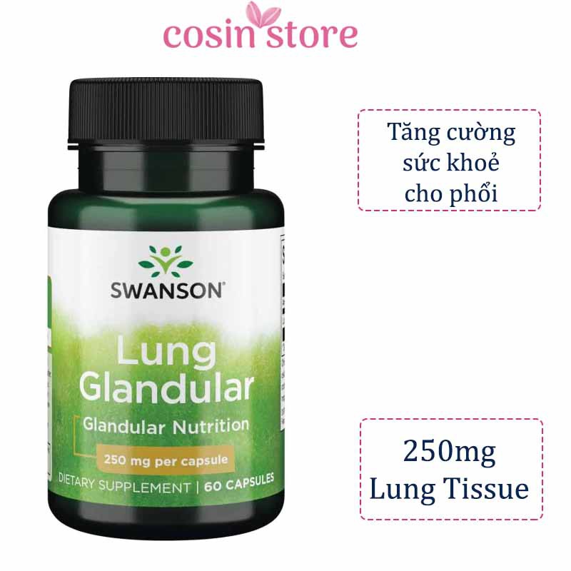 Viên uống bổ phổi Lung Glandular Swanson 60 viên