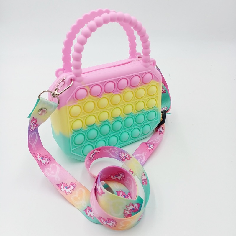 Đẩy Túi Xách Đồ Chơi Dimple Bằng Silicone Giảm Căng Thẳng Cho Bé Gái