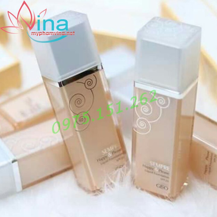 KEM NỀN GEO SEMPRE HAPPY &amp; PLEASE LIQUID FOUNDATION SPF20 40ML - TONE21