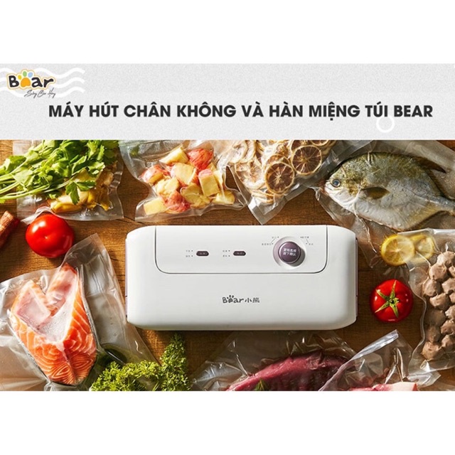 Máy hút chân không thực phẩm Bear FLJ công suất 120W lực hút mạnh - (Bảo hành 18 tháng)