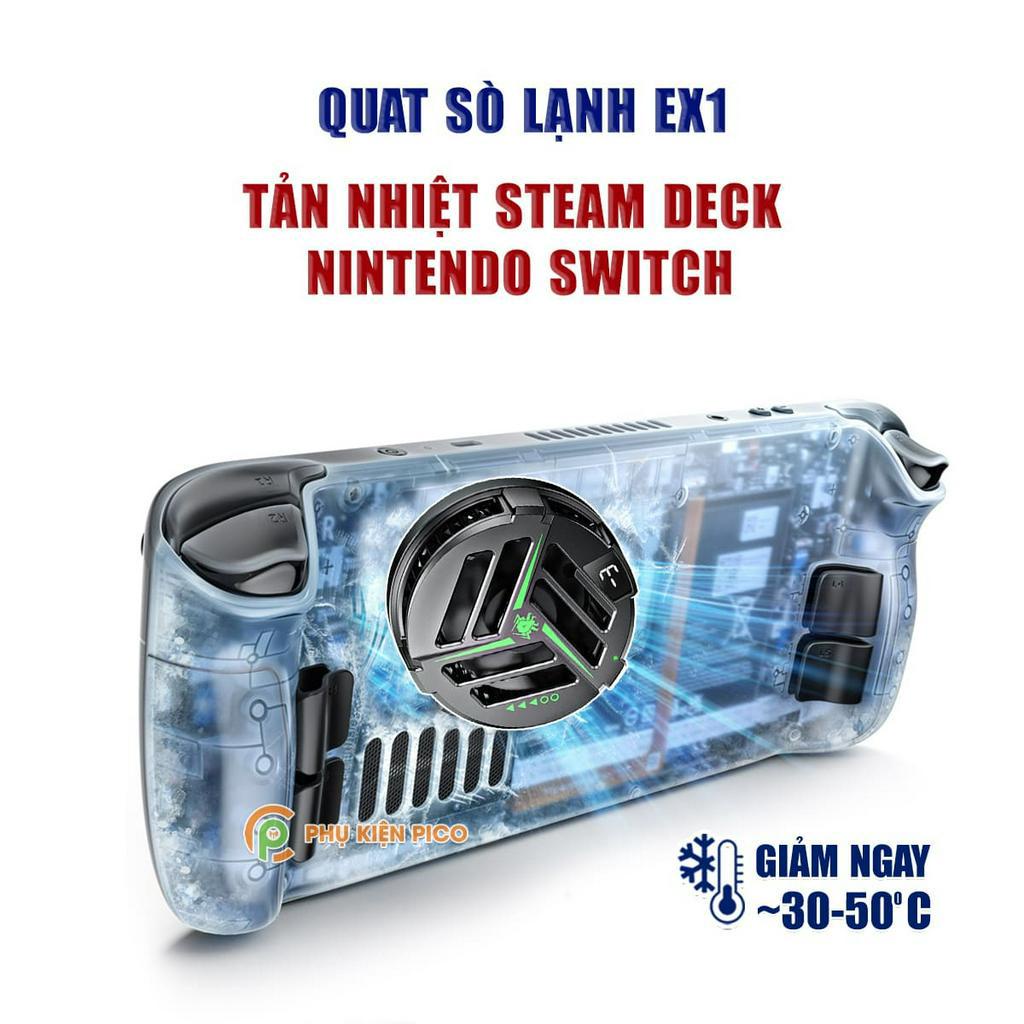 Quạt tản nhiệt Steam Deck Nintendo Switch sò lạnh từ tính Plextone EX1 - Quạt tản nhiệt điện thoại
