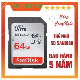 Thẻ nhớ SDHC 64GB 32GB 16GB SanDisk Ultra Class 10 Upto 100MB/s