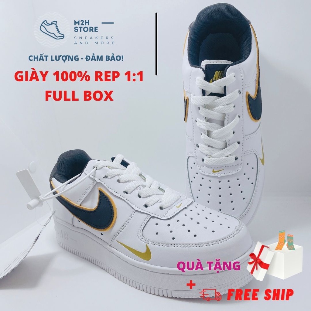 Giày Thể Thao Nam Nữ Sneaker AF1 Cổ Thấp Trắng Đen Vàng Full Size | BigBuy360 - bigbuy360.vn