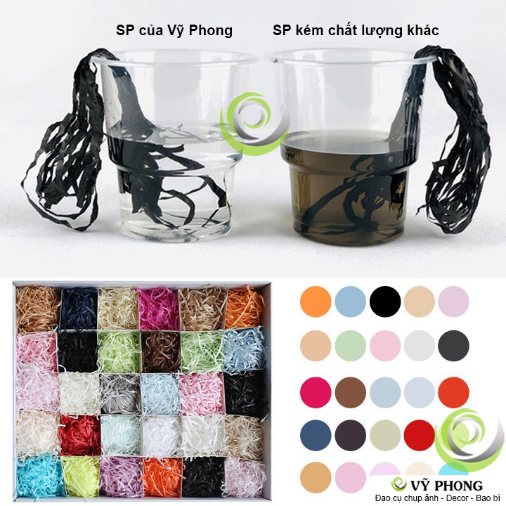 GIẤY VỤN GIẤY RƠM RAFFIA NHẬP KHẨU NHIỀU MÀU CAO CẤP BỊCH 50g TRANG TRÍ LÓT ĐÓNG GÓI HỘP QUÀ BAO BÌ PK-01