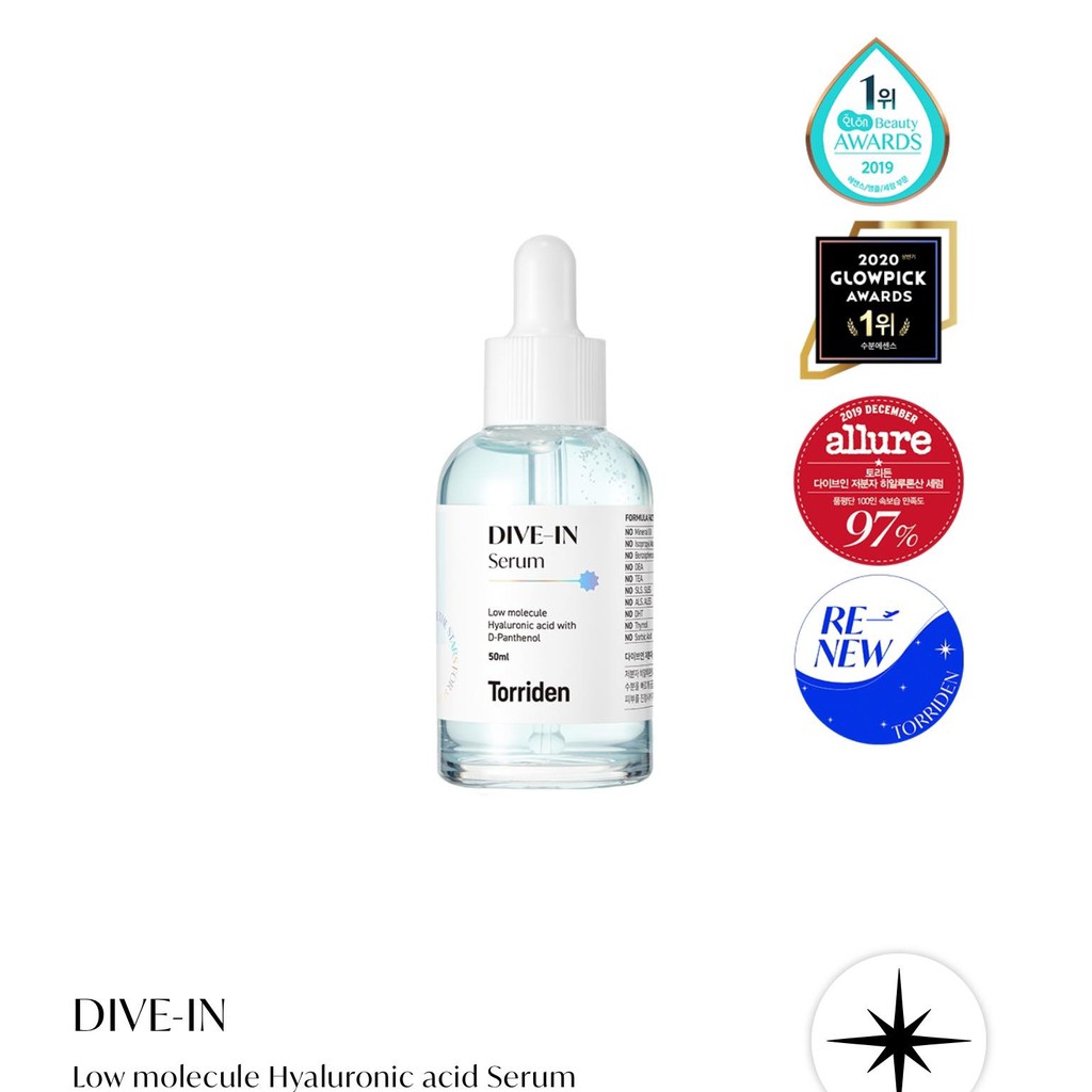 Serum siêu cấp nước phục hồi da Torriden Dive-in Serum