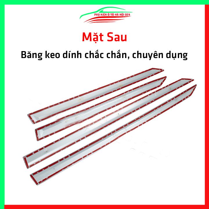 Bộ ốp nẹp sườn Fortuner 2017-2022 bản nhỏ trang trí làm đẹp xe