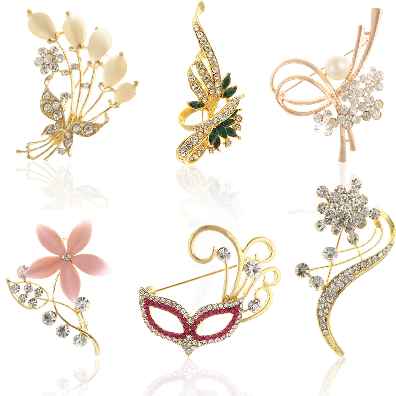 Ghim cài áo đính đá sang trọng thời trang Hàn Quốc cho nữ