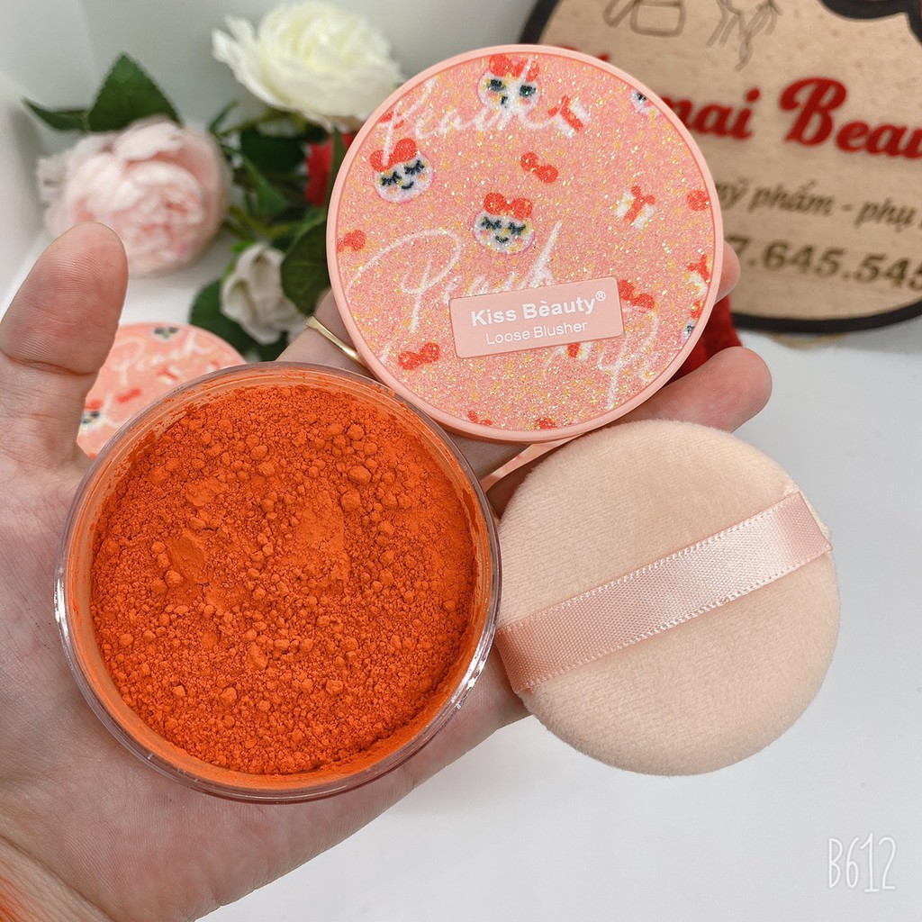 Phấn má hồng dạng bột Kissbeauty siêu mịn kèm bông phấn KB F406 | BigBuy360 - bigbuy360.vn