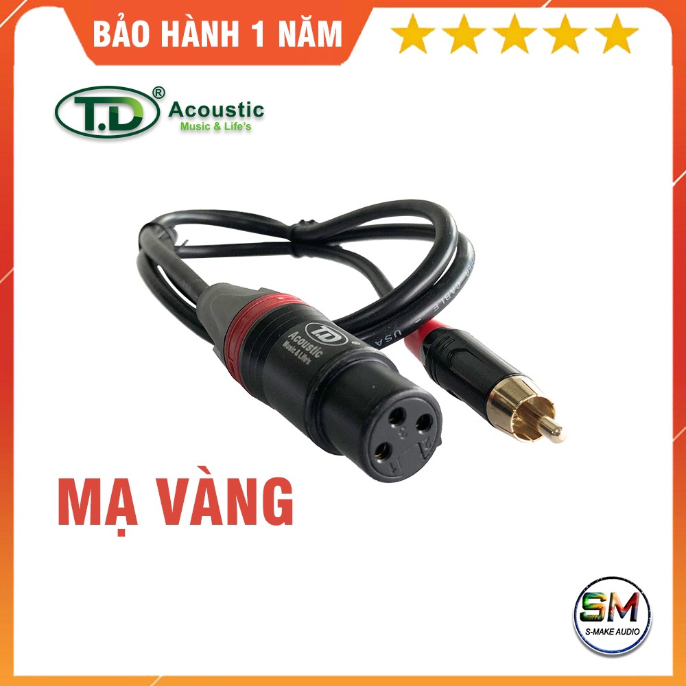 Dây Canon âm thanh TD Acoustic - dây canon chống nhiễu - smake audio