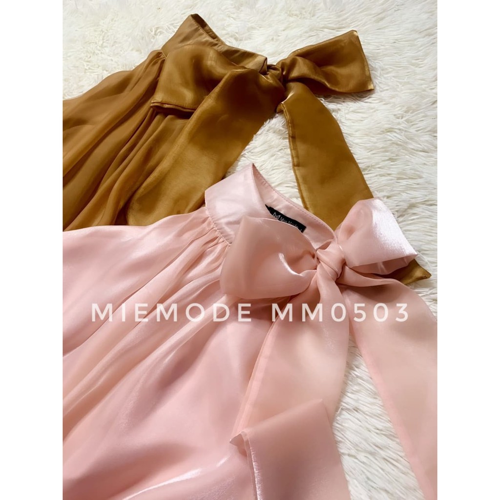 [MIE MODE] ★Video và ảnh trải sàn ★ Áo Yếm Cổ Nơ ★ Chất tơ Organza cao cấp, Hàng 2 lớp , lót xịn Size S.M.L