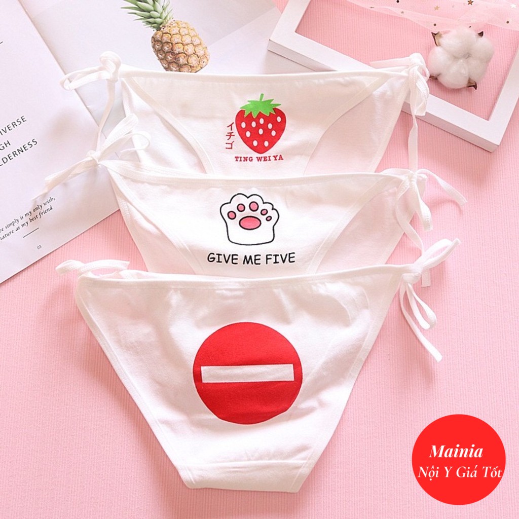 [Mã WAMT1505 giảm 10K đơn 0K] Sốc Quần Lót Nữ Buộc Dây Fu*k Me Sexy Quyến Rũ Phong Cách Nhật Freesize Mainia Shop | BigBuy360 - bigbuy360.vn