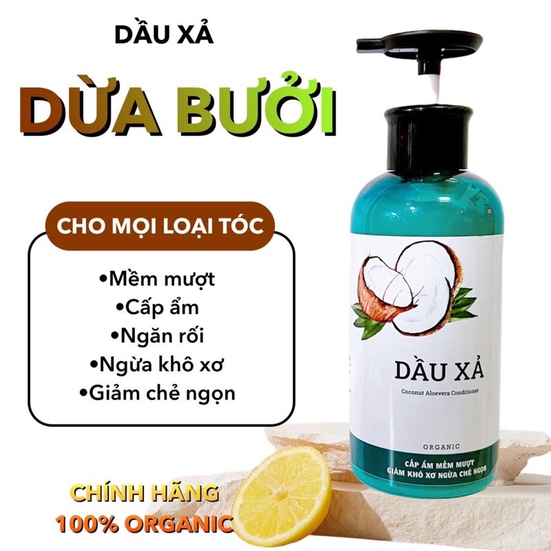 Dầu Xã Dừa Bưởi  KHÔNG SILICON, Mượt tóc, Phục hồi tóc khô xơ, hư tổn, Bóng Khoẻ sau uốn, nhuộm | BigBuy360 - bigbuy360.vn