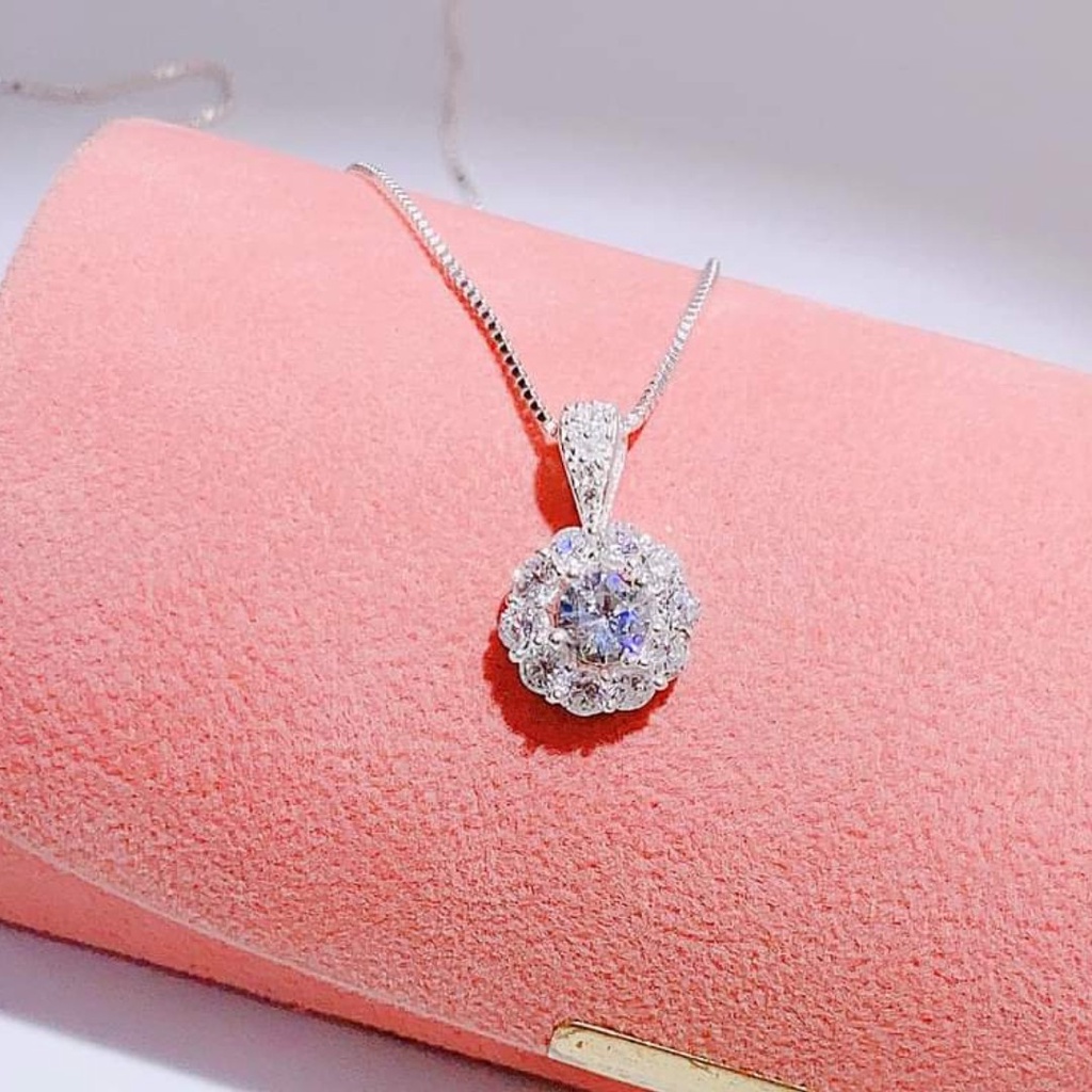 Dây chuyền bạc ý DaLiA Jewelry mặt vòng hoa nàng tiên nữ