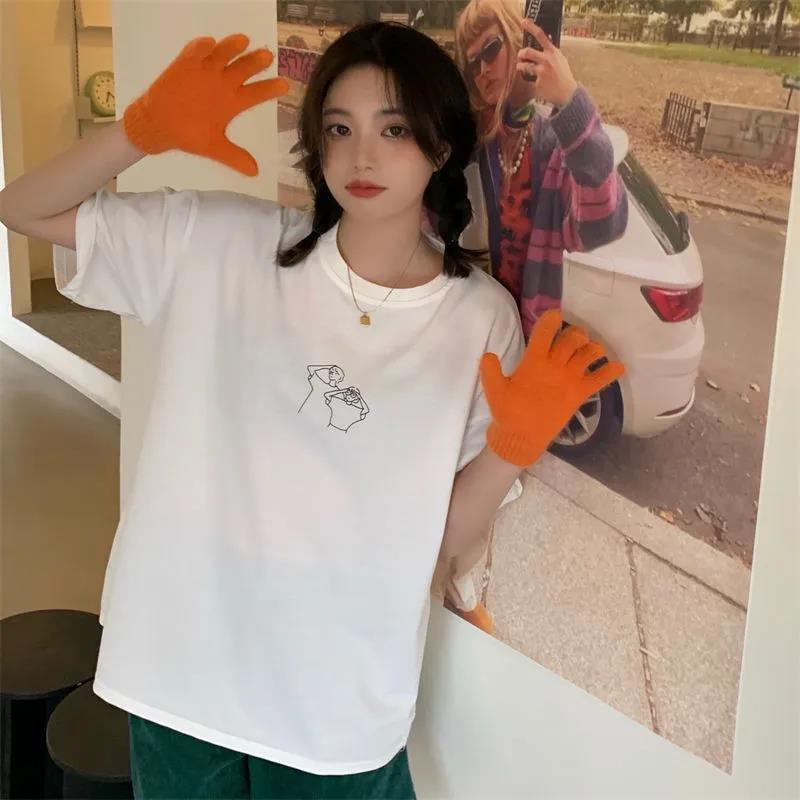 NRVP Áo Thun 100% Cotton Dáng Rộng Thời Trang Hàn Quốc Cho Nữ