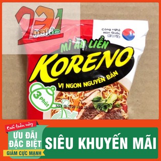 Túi Mỳ Ăn Liền Koreno Up 3 Phút Vị Bò Cay 75g - Ăn Cực Đã , mì ăn liền sợi nhỏ