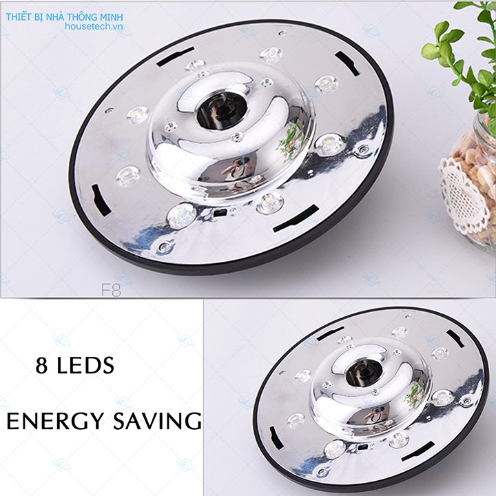 Đèn trụ năng lượng mặt trời 8 LEDs cao cấp