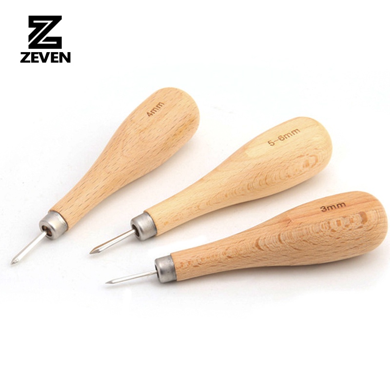 1 Mũi Kim Cương Bằng Gỗ 3mm 4mm 5-6mm Chuyên Dùng May Đồ Da