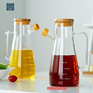 LỌ THỦY TINH ĐỰNG MẮM, DẦU ĂN CÓ VÒI CHIA VẠCH