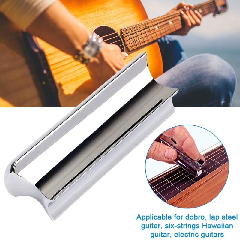 Thanh Trượt Tông Bạc Bằng Thép Không Gỉ Cho Đàn Guitar Điện