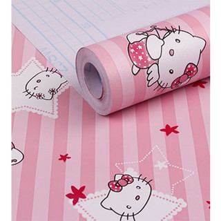 Giấy dán tường trang trí hình Hello Kitty