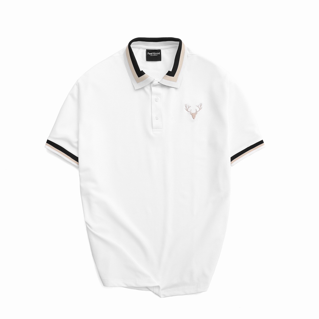 Áo Polo Nam đẹp FEDEER V1 basic -Áo thun nam có cổ trụ bẻ, thêu hình sọc cổ xếp ly vải cá sấu cao cấp