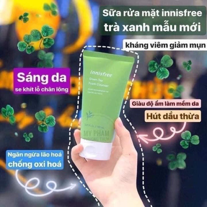 🔆🔆🔆 Sữa rửa mặt Innisfree trà xanh🌱 - tro núi lửa 🌋