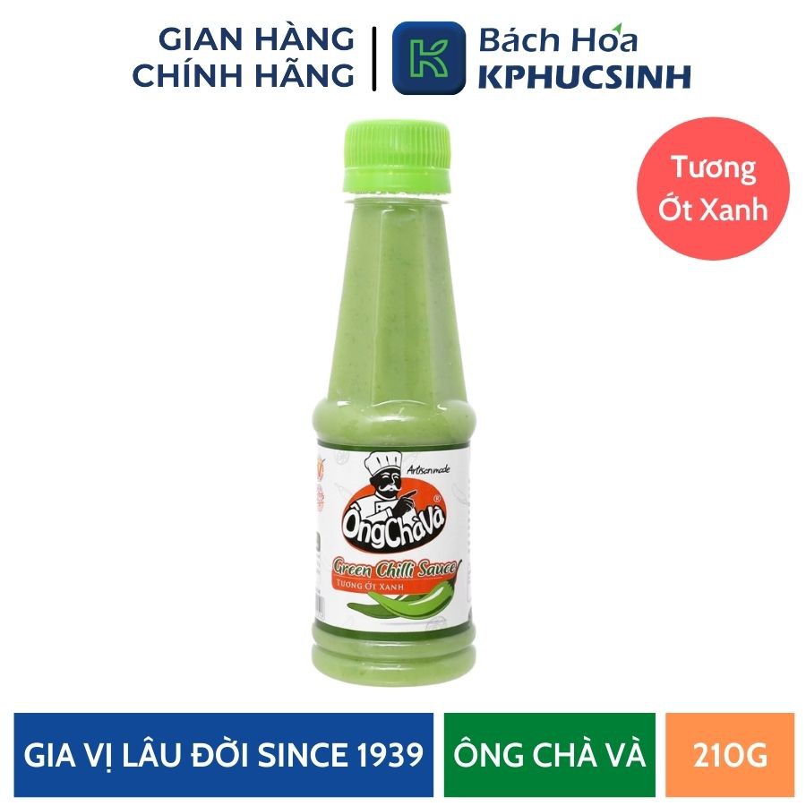 Chai tương ớt xanh Ông Chà Và 210g KPHUCSINH - Hàng Chính Hãng