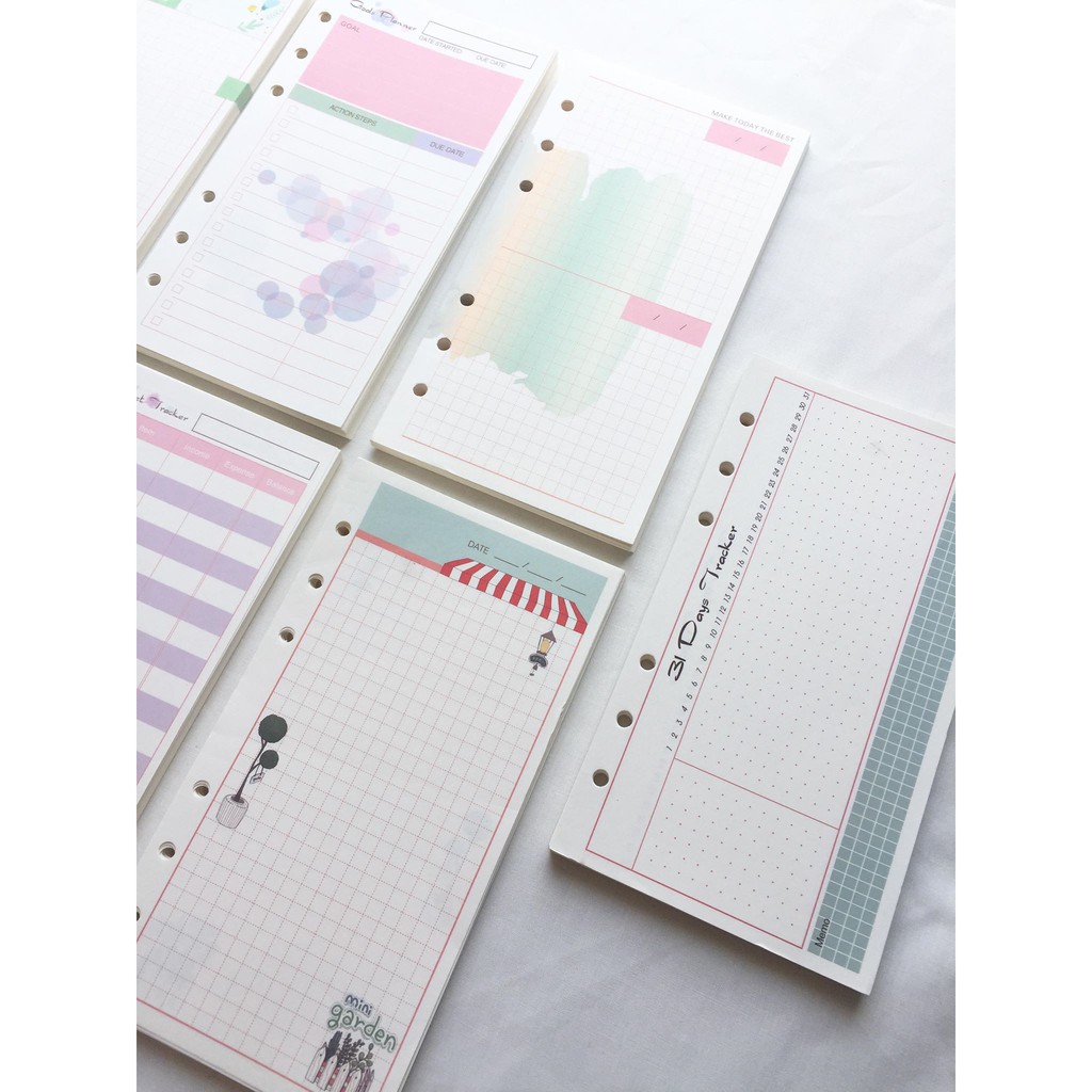 Planner refill A5/A6 màu - Purple - Room17vn