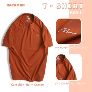 Áo thun nam cổ tròn tay ngắn DATAMAN 100% cotton co giãn 4 chiều, thoáng mát, kiểu dáng basic - TCT22-02
