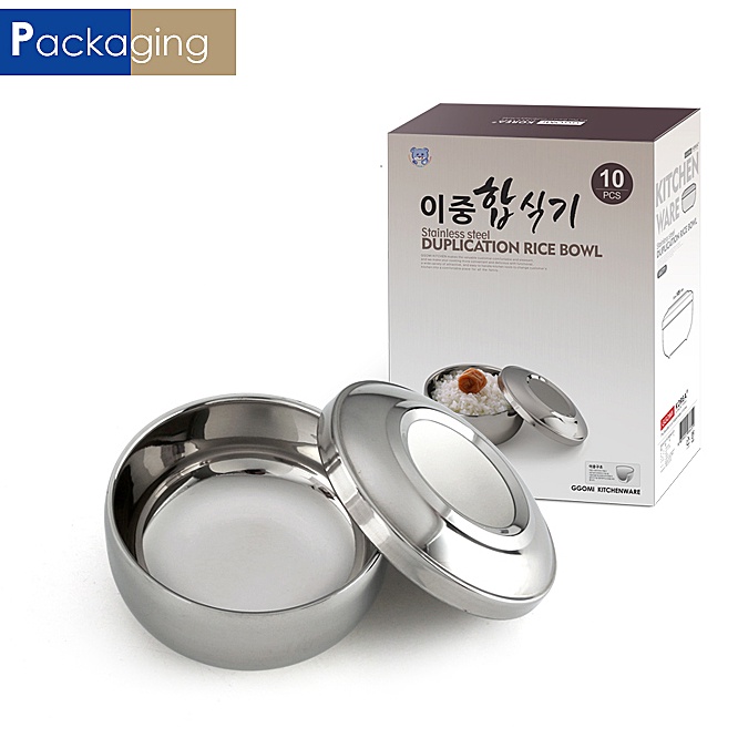 [HÀNG CHÍNH HÃNG] Bát inox giữ nhiệt bằng thép không gỉ, hút chân không giữ thành và lòng bát của GGOMi Hàn Quốc