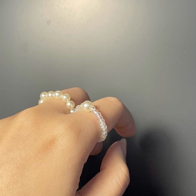 Nhẫn Hoa Pastel Màu Phấn Babi Đáng Yêu Nữ Tính