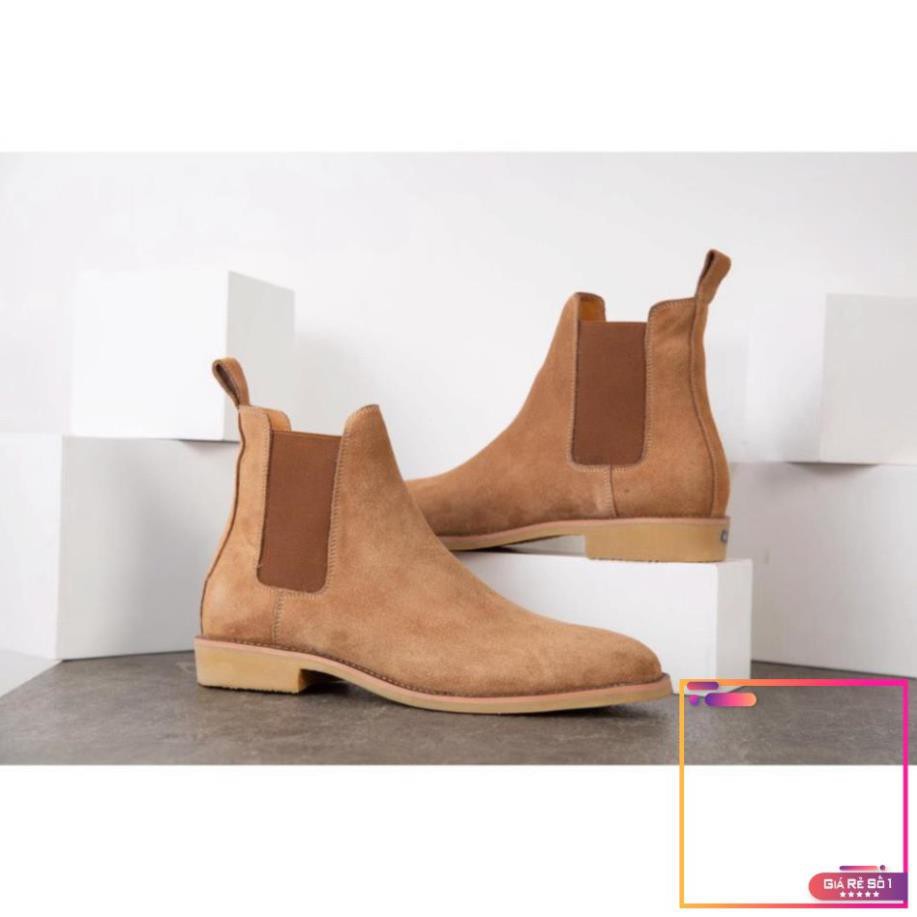 Giày Chelsea Boots nam SN02 da lộn cao cổ đế cao cá tính năng động trẻ trung  -V1