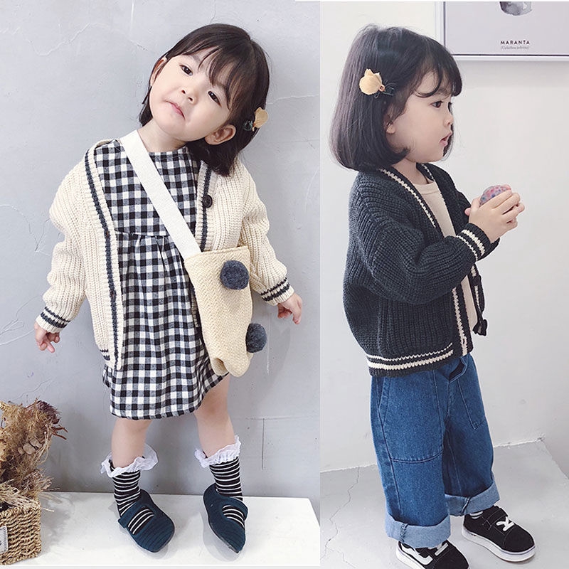 Áo khoác cardigan len thời trang xuân thu 2020 cho bé gái