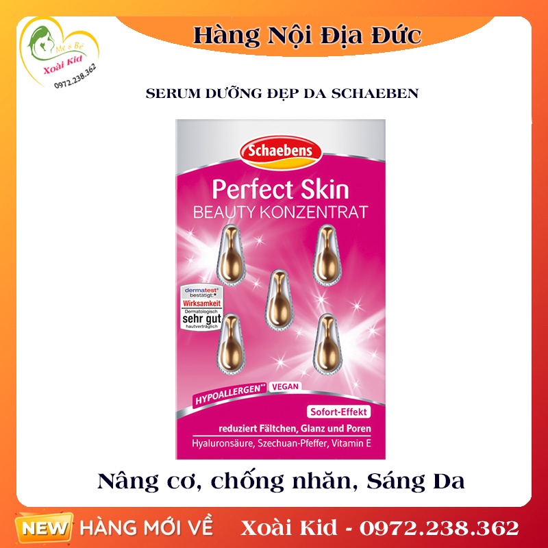 [auth] Viên nang dưỡng trắng da, chống nhăn Schaebens – Nội địa Đức Đủ Bill [Hot]