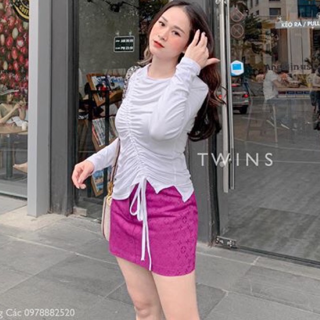 Chân váy hoạ tiết LV #370k