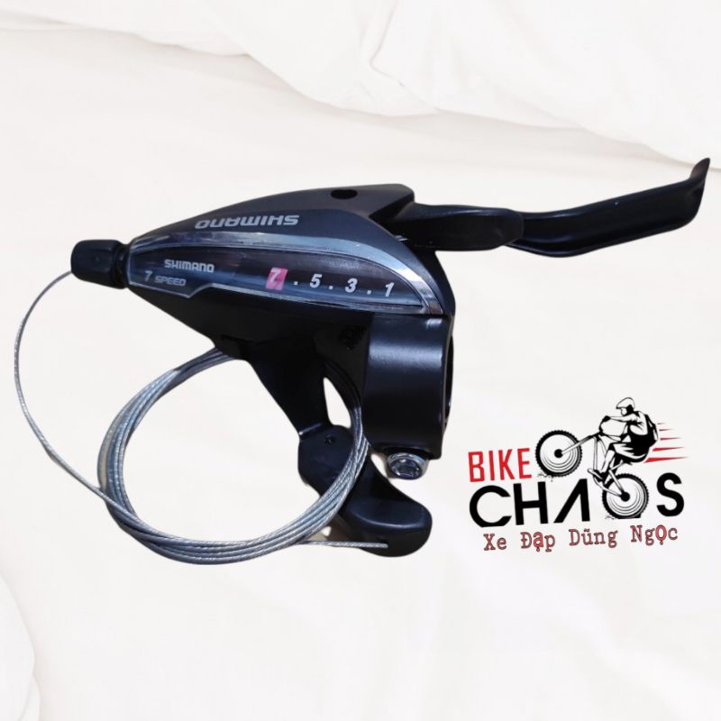 Tay đề xe đạp, tay bấm xả shimano 3x7 ef-41, ef-65 hàng chính hãng