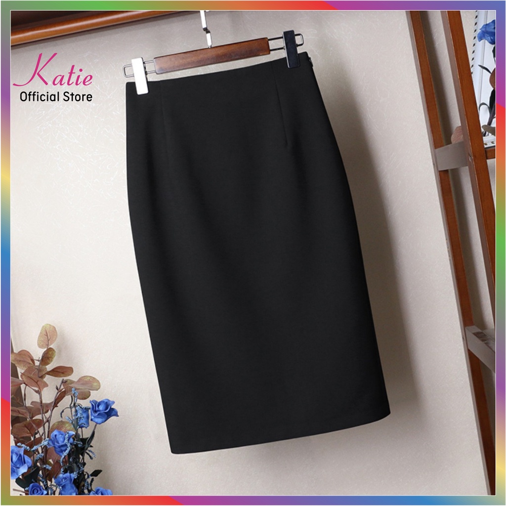 Chân Váy Bút Chì Katie Chân Váy Công Sở Ôm Dài Qua Gối 63cm Co Giãn 4 Chiều Có Đến Big Size, Túi Trước, Khóa Sau Cv63cm