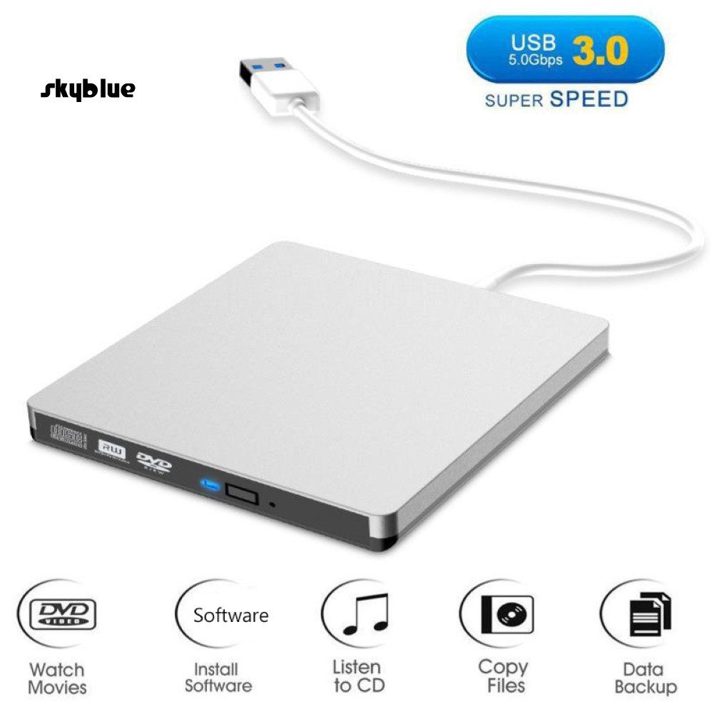 Ổ đĩa DVD-ROM CD-RW DVD-RW gắn ngoài USB 3.0 đọc và ghi đĩa cho máy tính/laptop