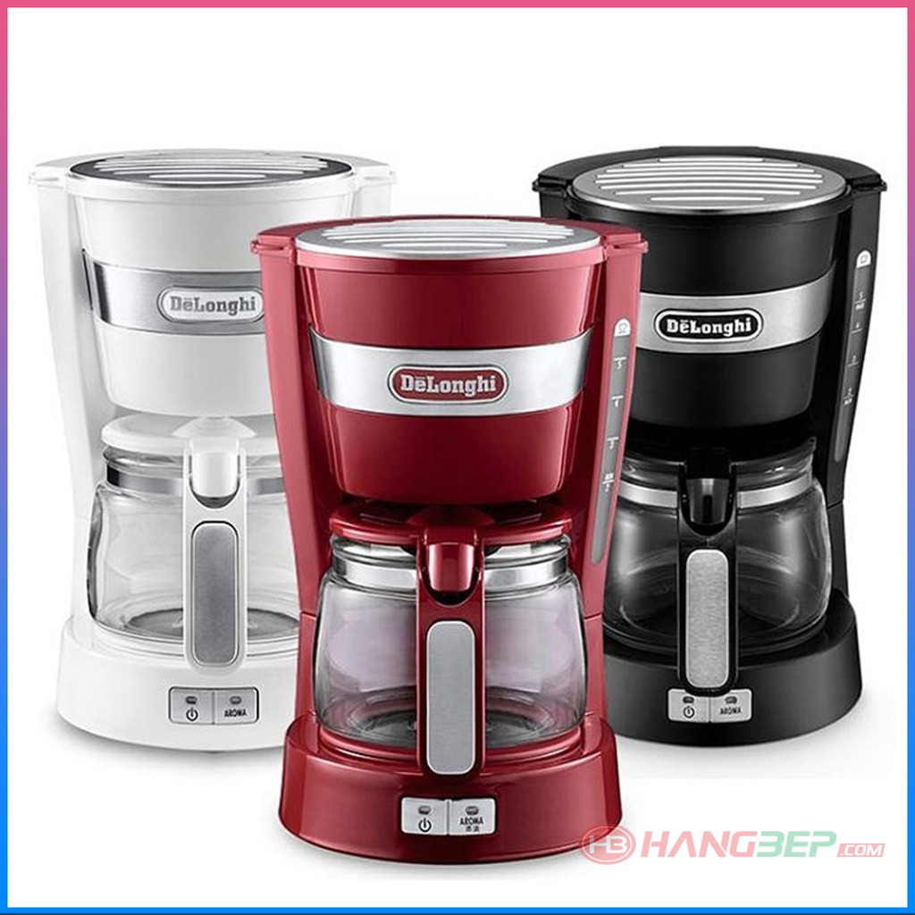 Máy pha cà phê nhỏ giọt Delonghi ICM14011 (đen, trắng, đỏ)