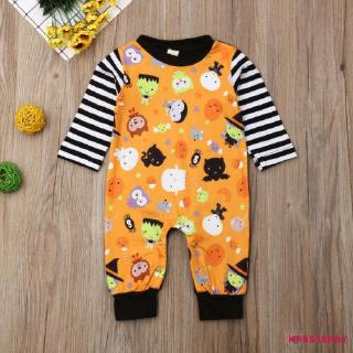 Áo liền quần hình quả bí ngô Halloween cho bé