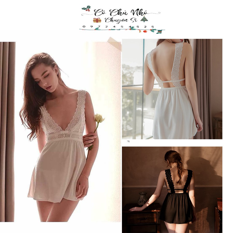 SHIP nhanh 2h[ LL 029] váy ngủ sexy - đầm ngủ sexy kèm quần lót ren cao cấp - cô chủ nhỏ chuyên sỉ | BigBuy360 - bigbuy360.vn