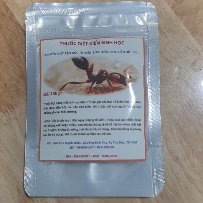 Bột sinh học chuyên dụng diệt tổ kiến lửa, kiến đen, kiến hôi.vv(GÓI 50GR)