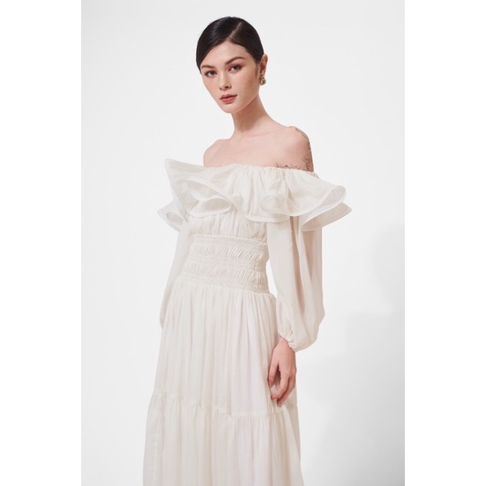 KAIA | Đầm maxi xoè bẹt vai - Misty Off-Shoulder Dress