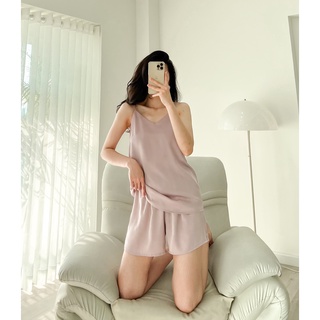[Limited] Vella Fashion - Đồ bộ ngắn hai dây chất lụa satin mịn màng mát mẻ VB21138