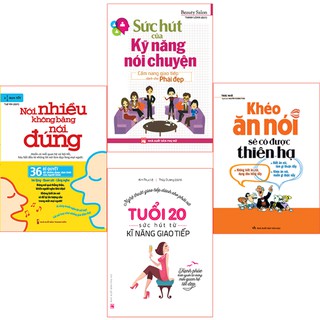 Sách: Combo Khéo Ăn Nói (TB) +Tuổi 20 Sức Hút Từ Kỹ Năng Giao Tiếp + Sức Hút Kĩ Năng Nói Chuyện (TB) + Nói Nhiều (TB)