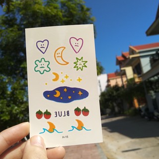 (H01➖H15 ⭐ Chọn mẫu) Hình xăm dán màu mè mẫu mới 3K 5K