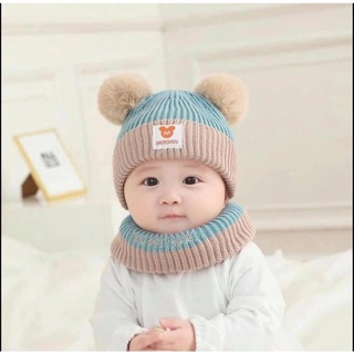 [FREESHIP] SET Khăn Mũ Len Mickey Chất Mềm Mịn Cho Bé