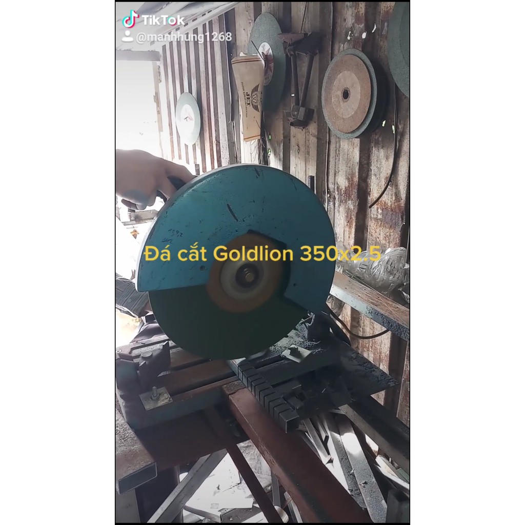 Đá cắt sắt , Inox hiệu Goldlion 350x2.5x25.4mm xanh