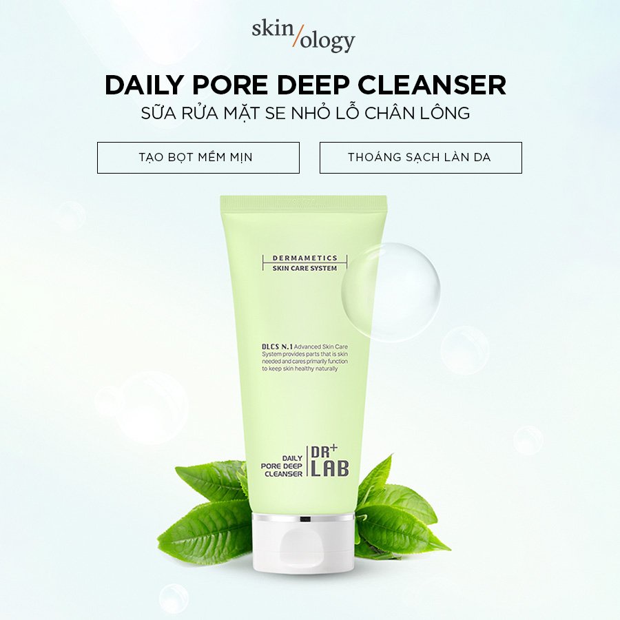 SỮA RỬA MẶT SE NHỎ LỖ CHÂN LÔNG NGỪA MỤN SẠCH SÂU BÃ NHỜN CHÍNH HẴNG DR+LAB PORE DEEP CLEANSER