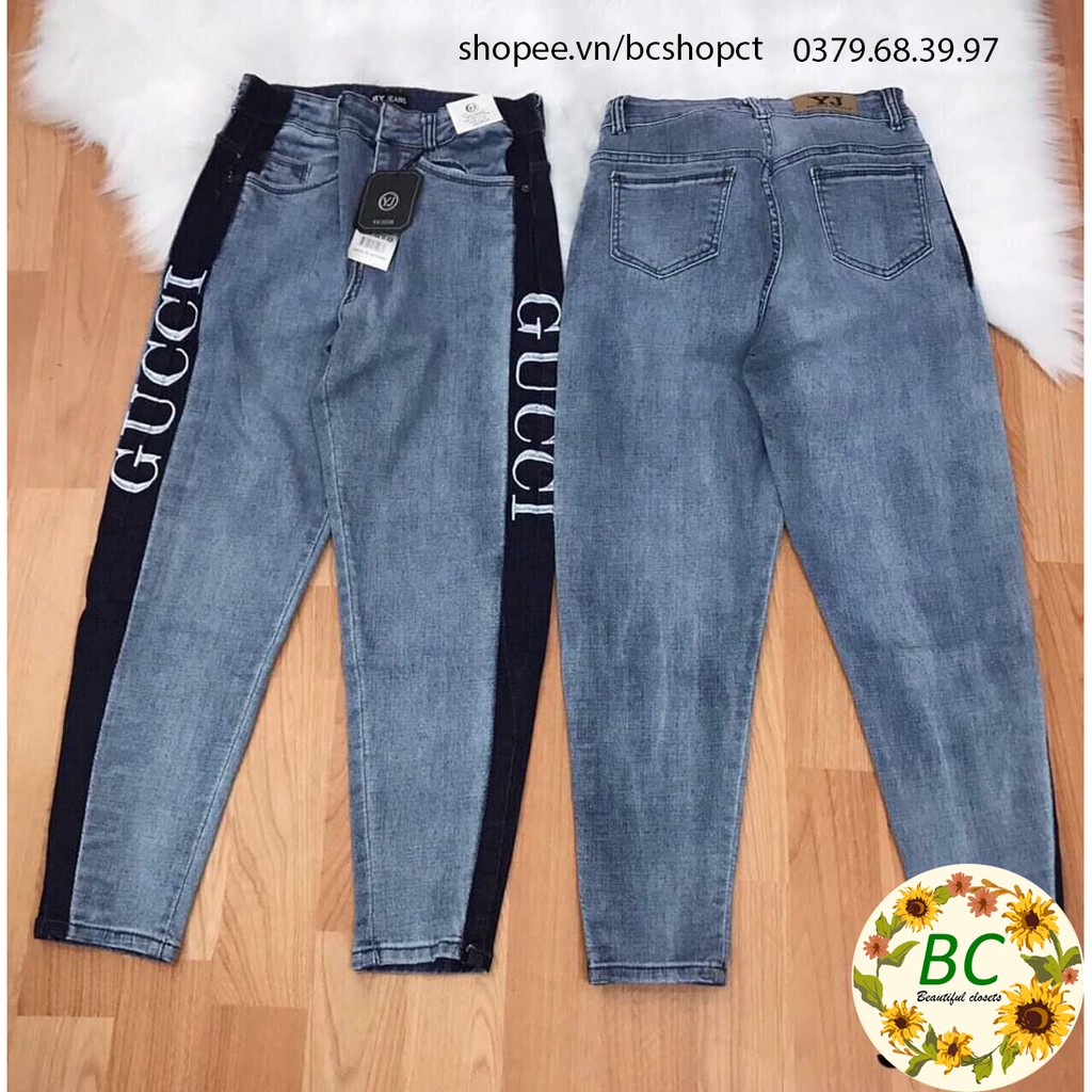 QUẦN JEAN BAGGY CO GIÃN THÊU VIỀN GC